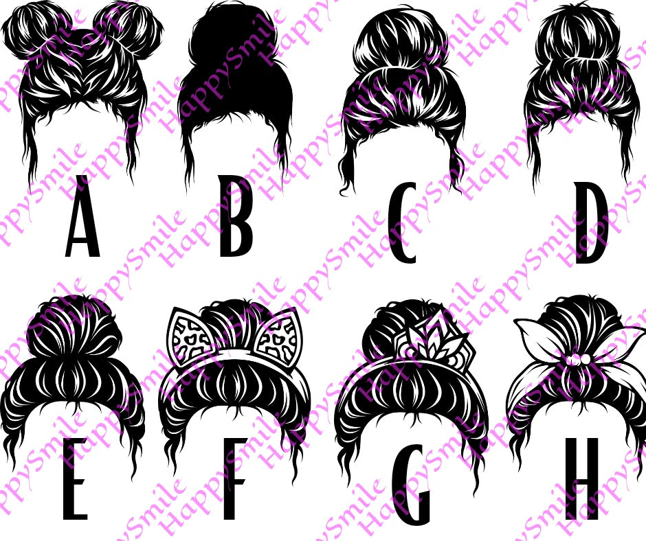 Custom mom messy bun