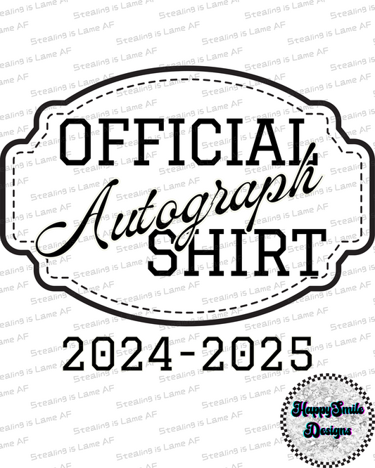 Autograph Shirt PNG