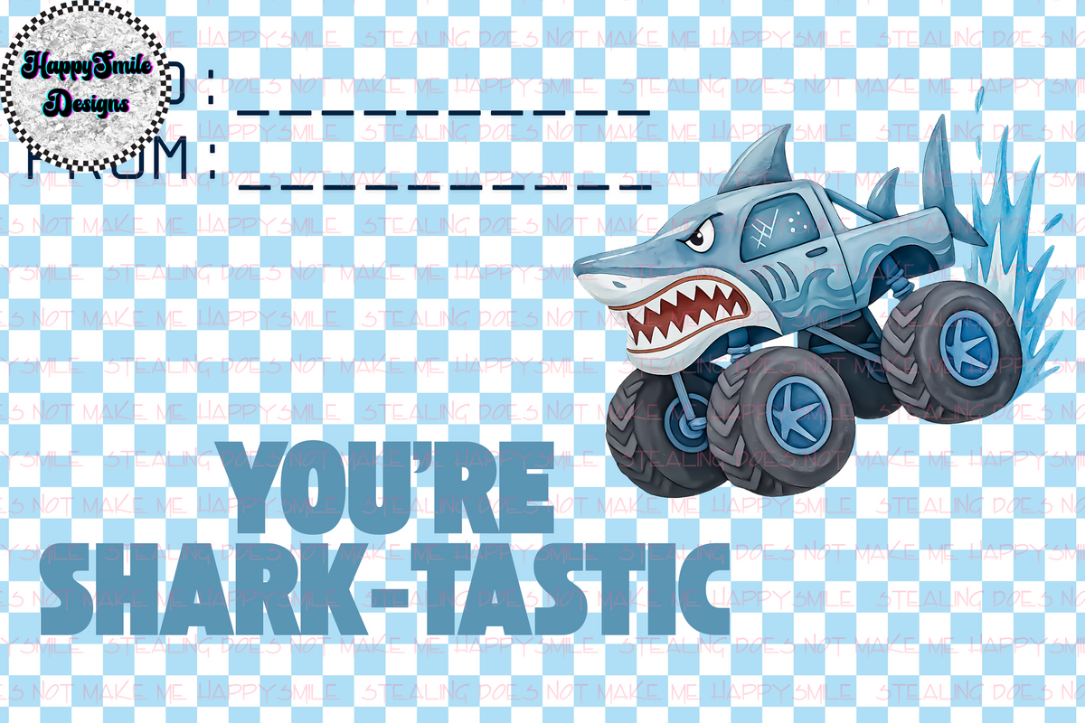Monster Truck Valentine's Cards