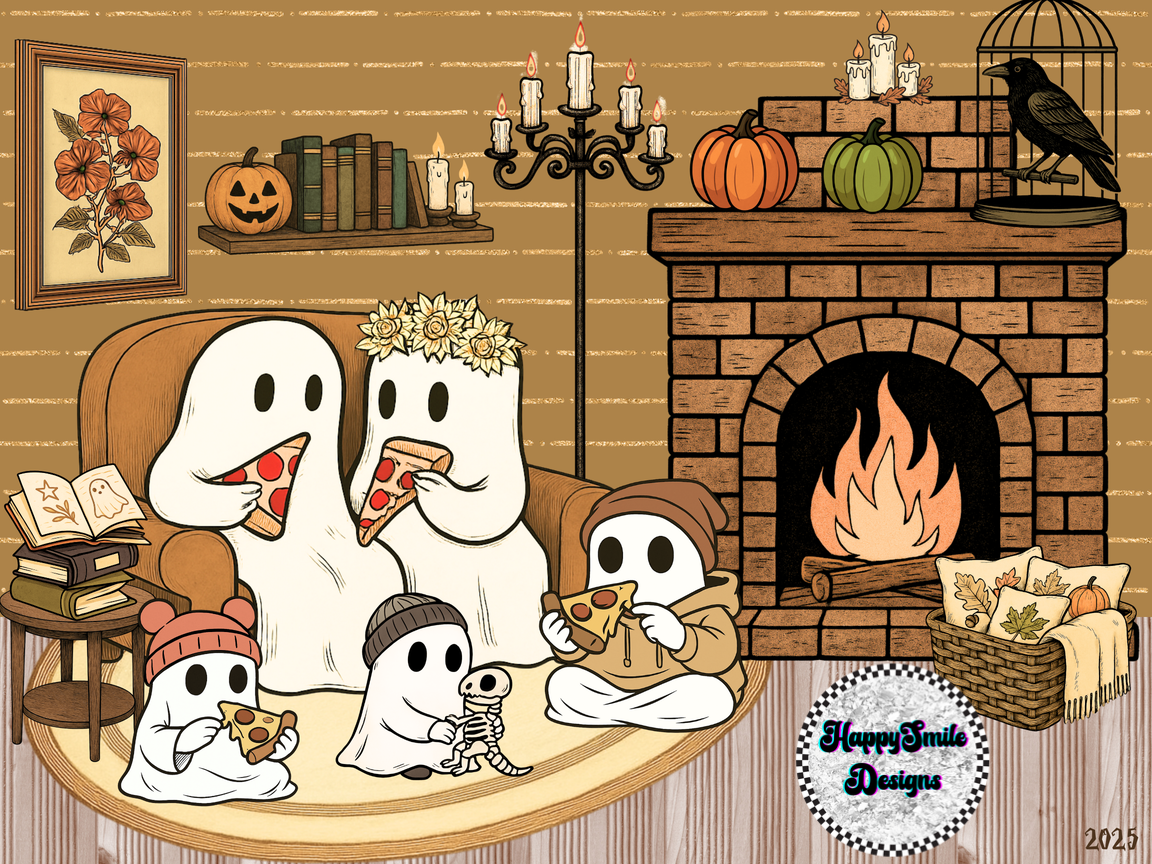 Ghost Family Digital Portrait