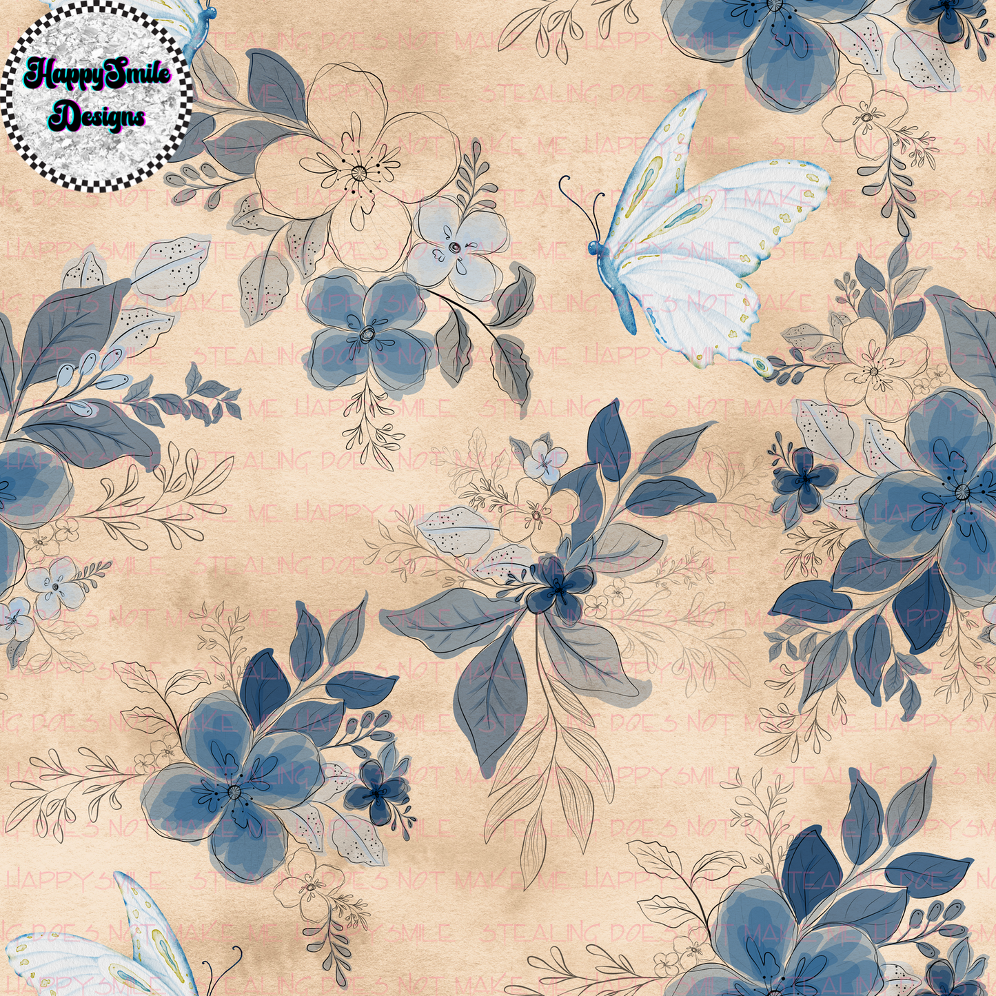 Blue Porcelain Blooms