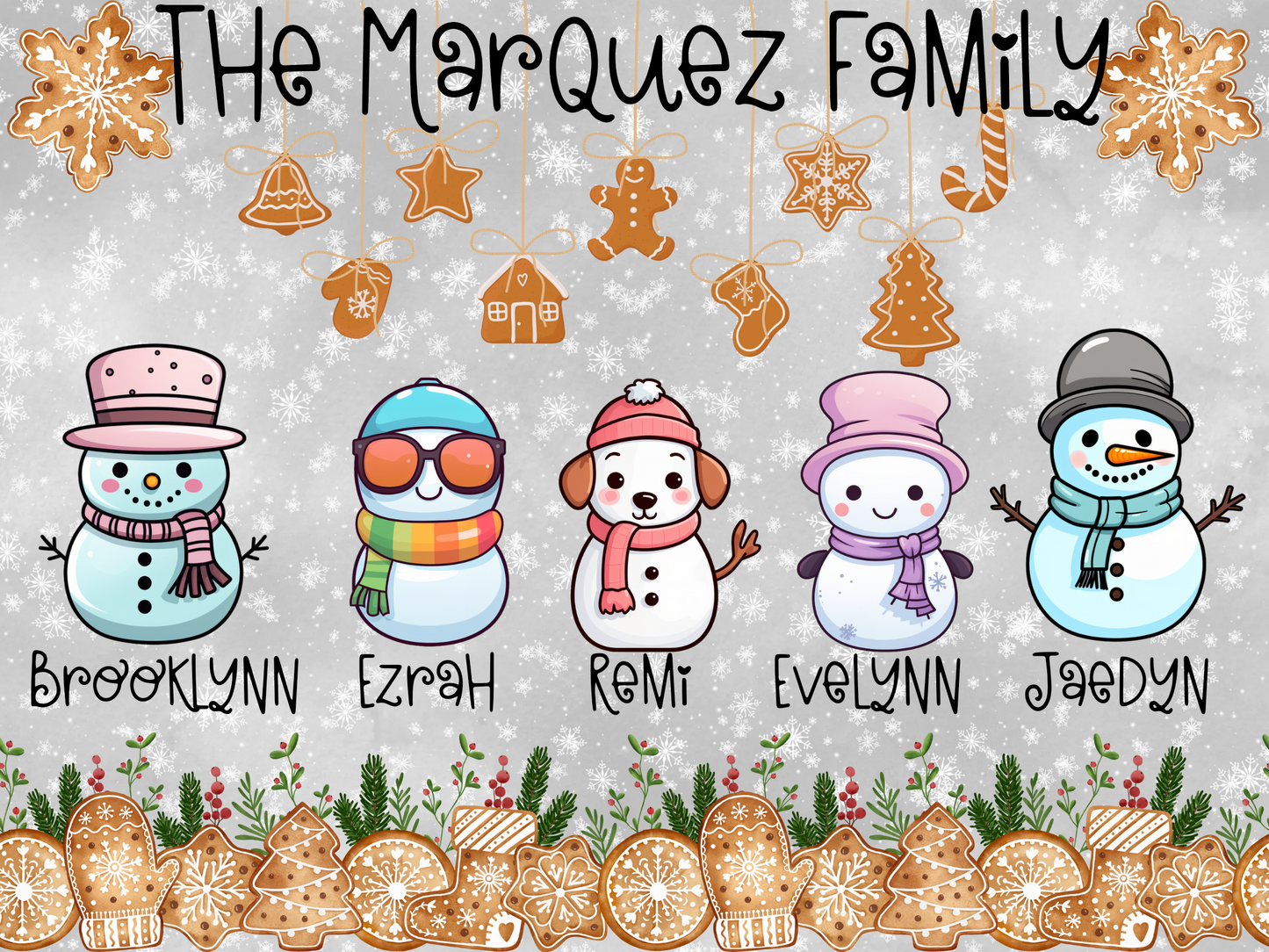 Marquez Snowmen Family