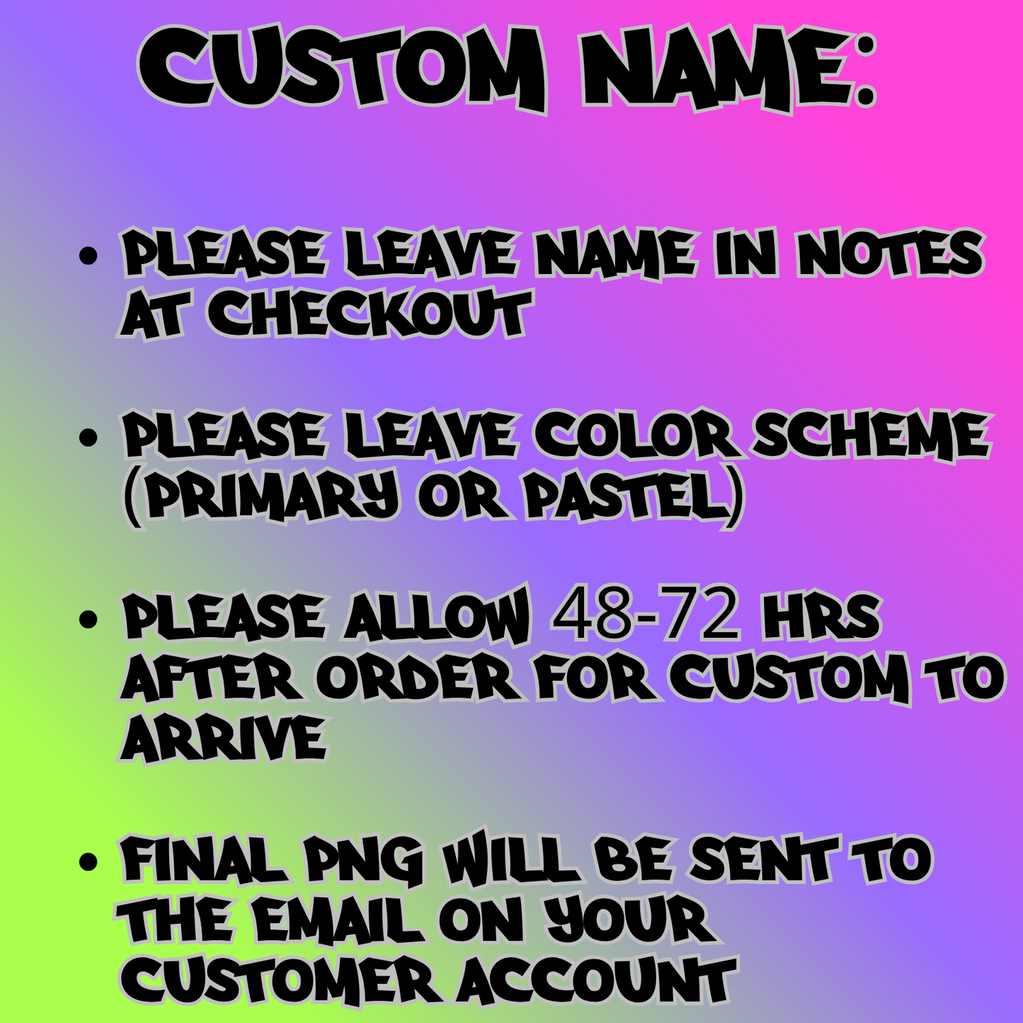 Patchwork names PNG Variants