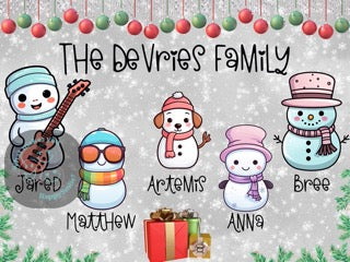 DeVries snowman family