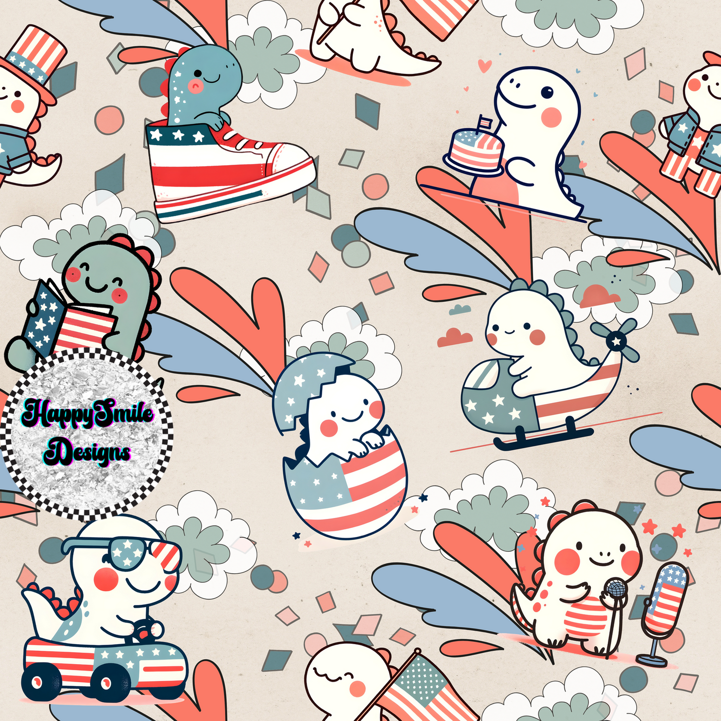 Red White and Dinos
