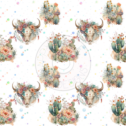 Watercolor Western Dots