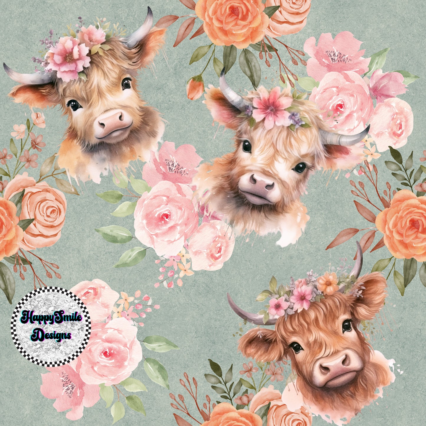 Highland Cow Coordinate Set