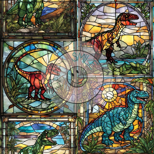 Stained glass Dinos