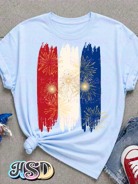 Fireworks & Freedom Stripes PNG
