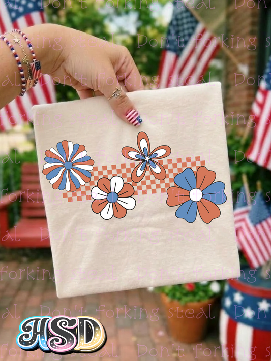 Groovy Americana Blooms PNG