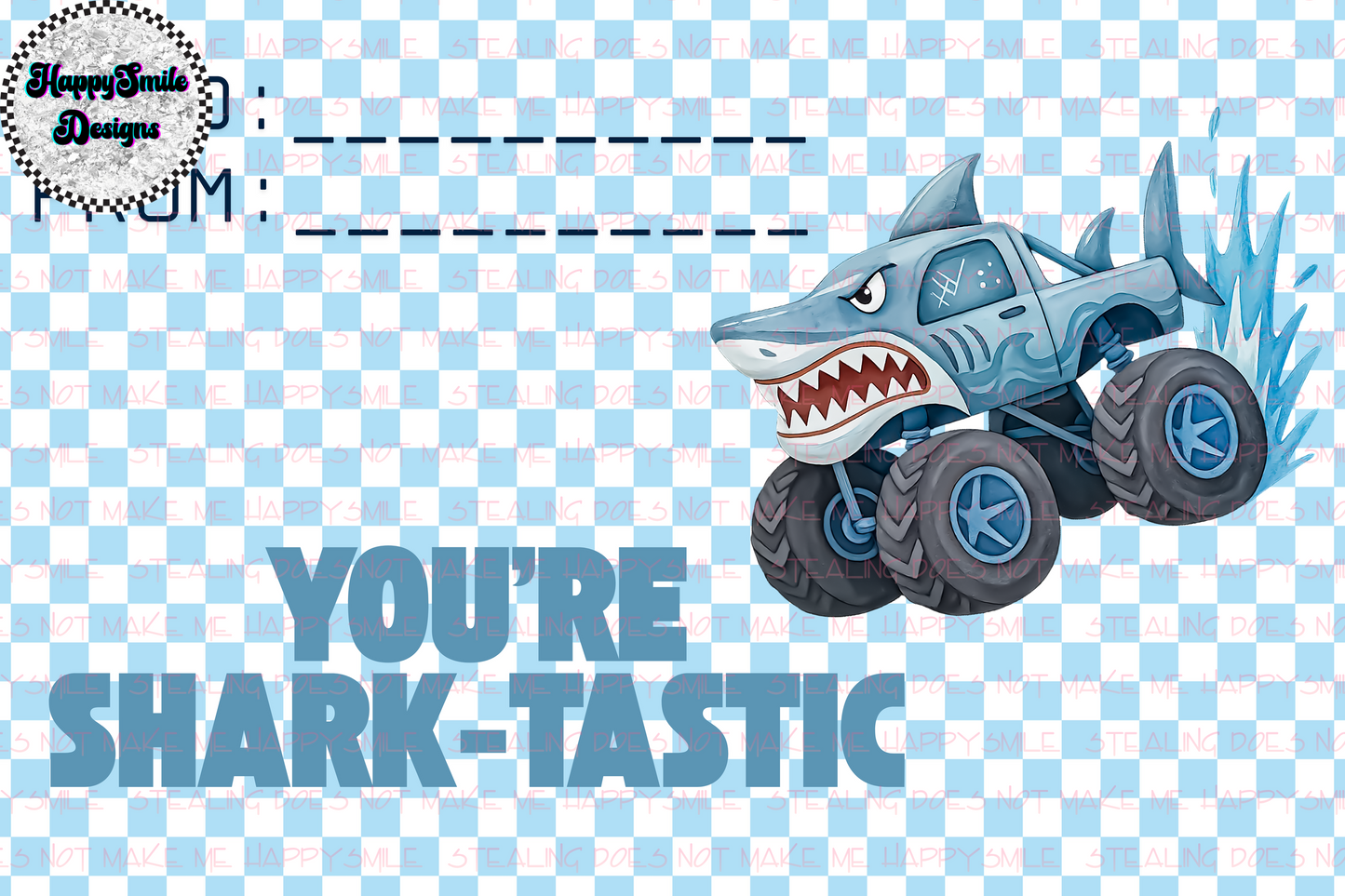 Monster Truck Valentine's Cards