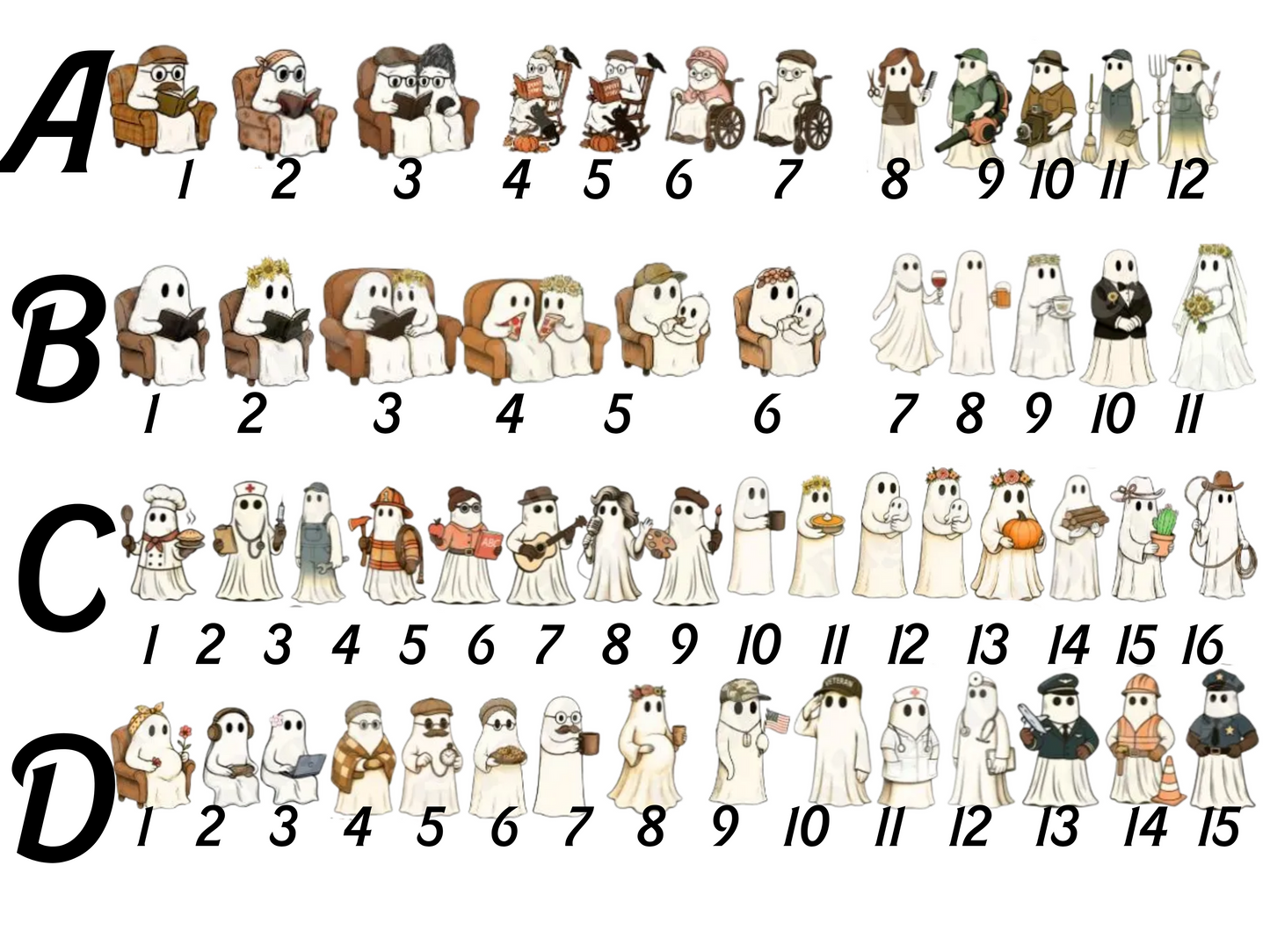 Ghost Family Digital Portrait