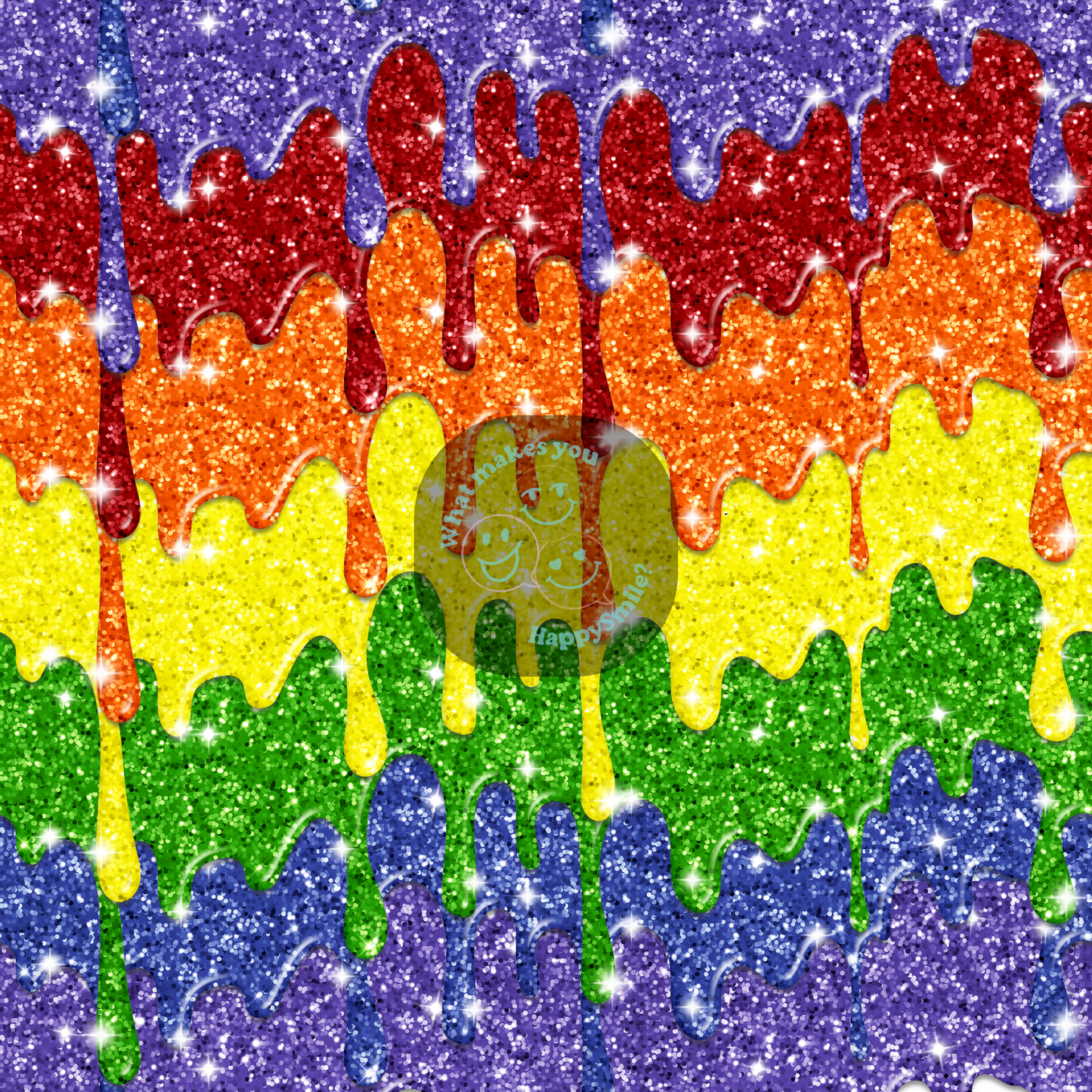 Rainbow Glitter Drips