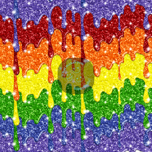 Rainbow Glitter Drips