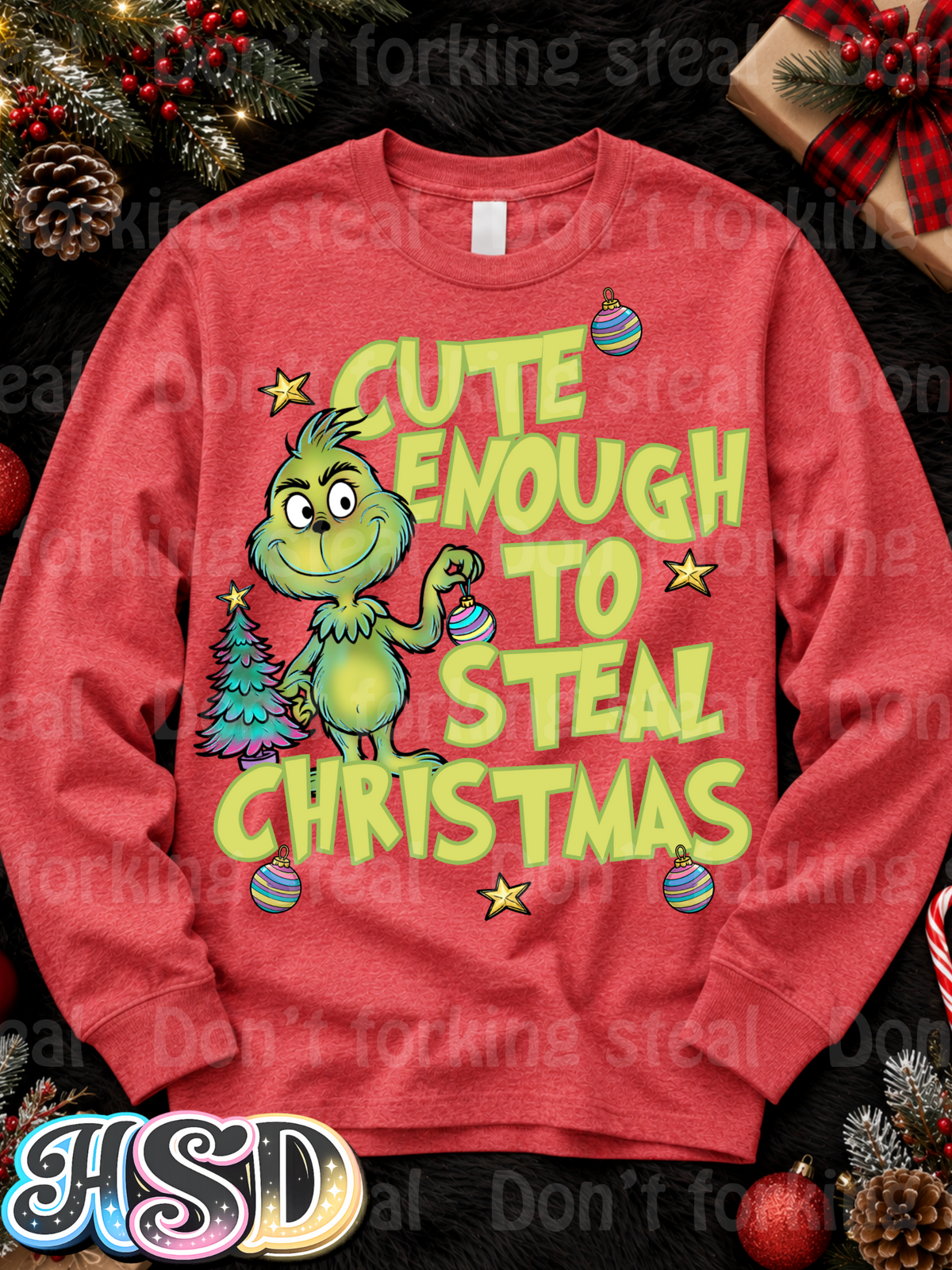 Cute enough to steal Christmas PNG