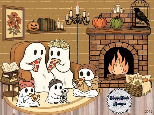 Ghost Family Digital Portrait