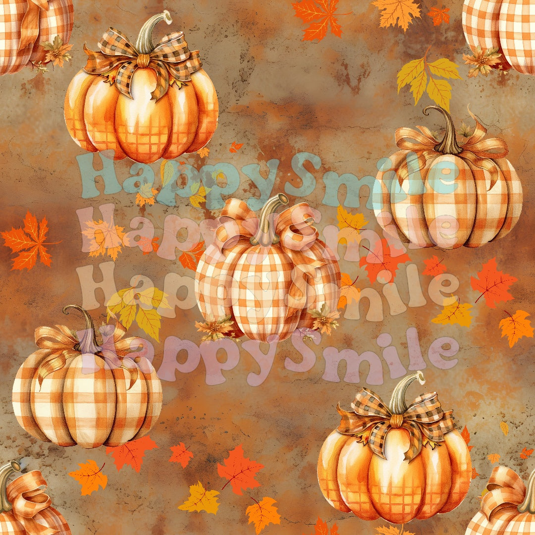 Gingham Pumpkins