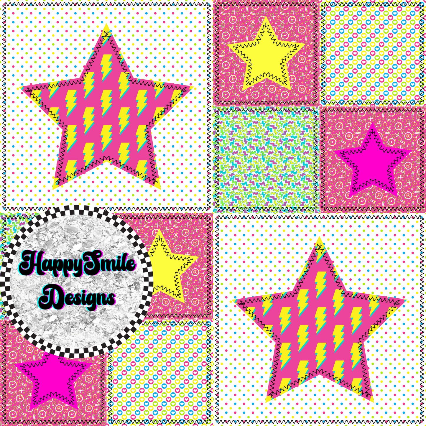 Neon Patchwork (Variants)