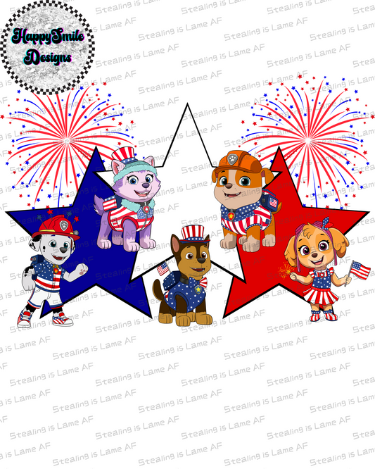 Patriotic Pups PNG