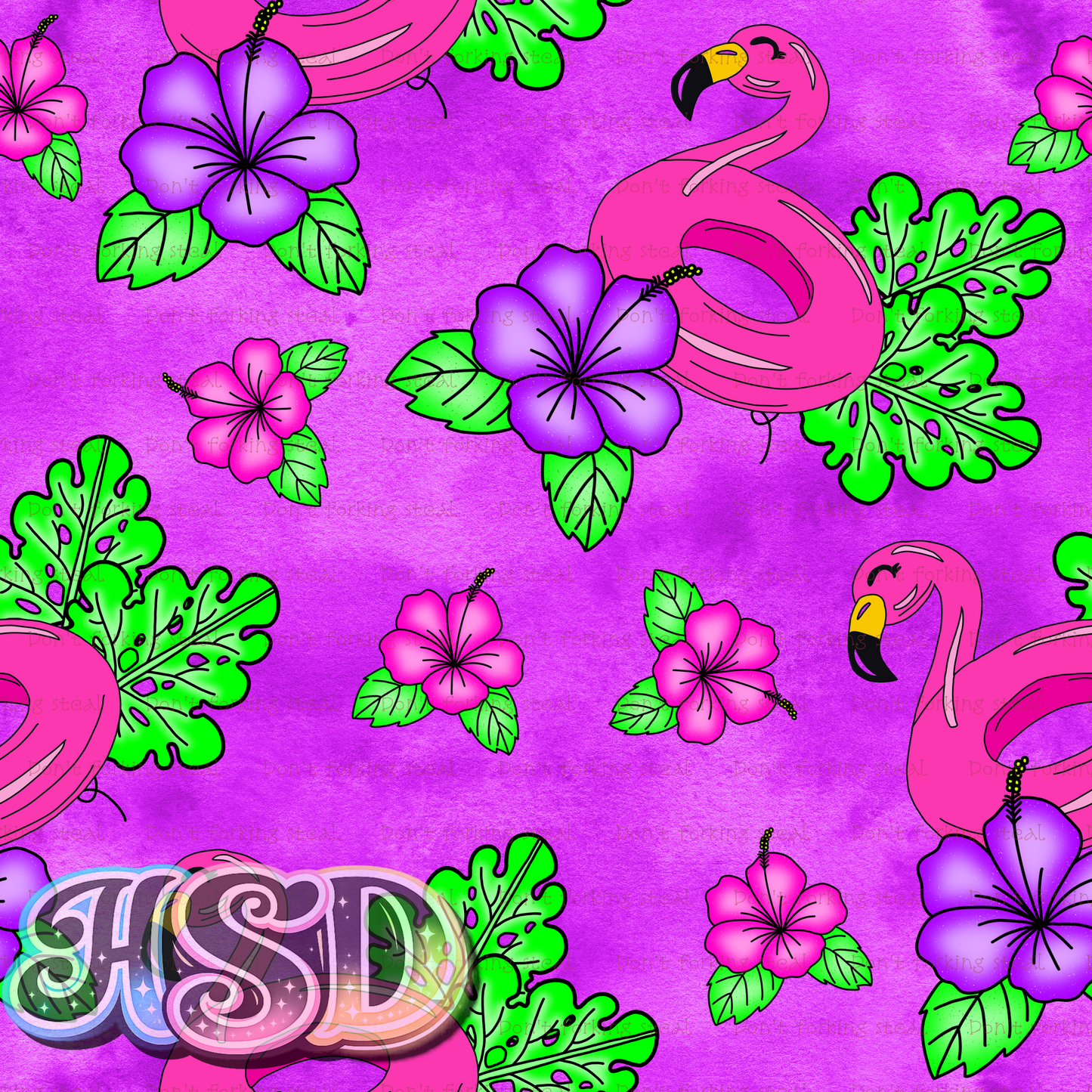 Splashy Flamingo Garden (VARIANTS)