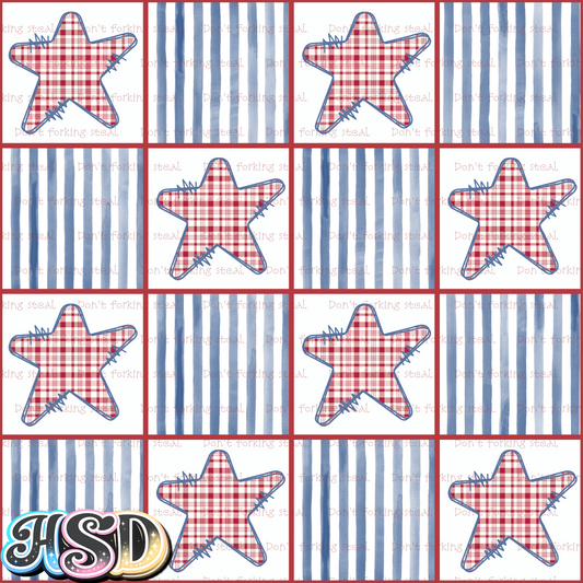 Stitched in Red White & Blue
